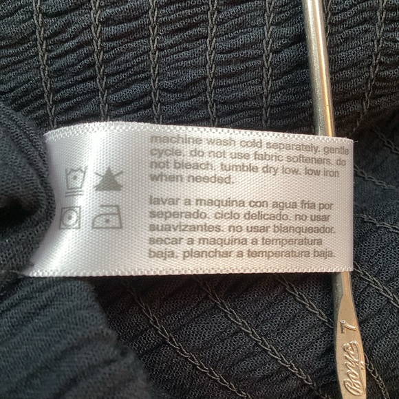 Three Dots Wide Leg Pant Black Crepe - Picture 12 of 14